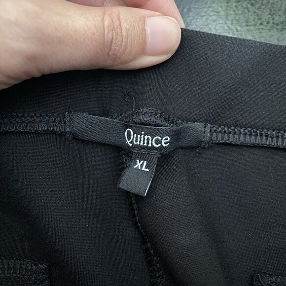 Quince Ultra Stretch Ponte Bootcut Pants Women's XL Petite Office Career Black - Picture 8 of 13